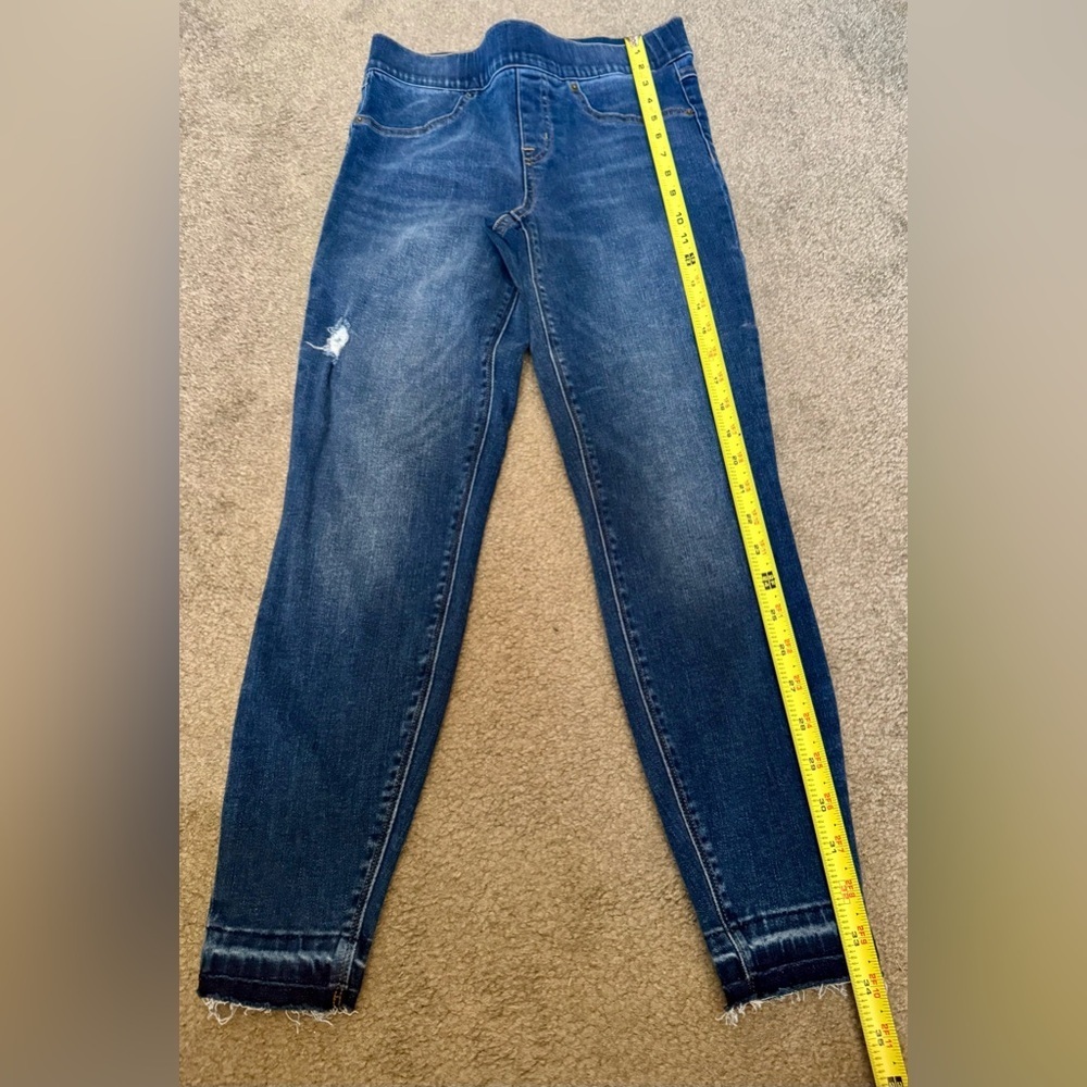 Spanx Denim blue distressed Jeggigs Sz Small Petite